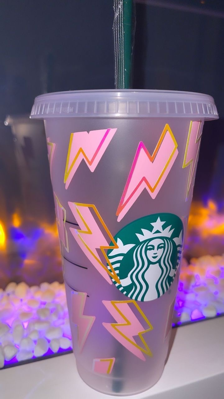 Holographic Bolt  Personalised Starbucks Cup