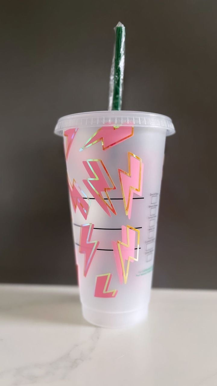 Holographic Bolt  Personalised Starbucks Cup