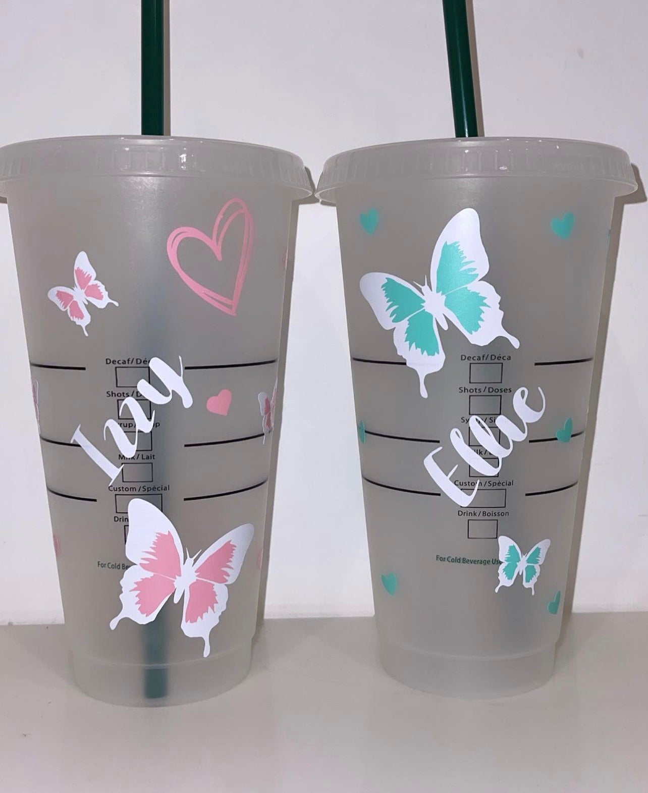 Personalised Simple Butterly Starbucks Cup